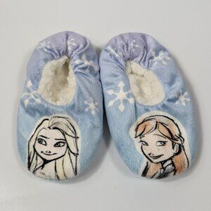 Disney Frozen Anna & Elsa Cozy Sherpa Lined Toddler Slippers